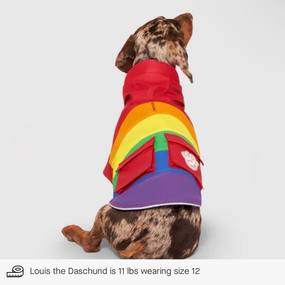 Canada Pooch Torrential Tracker Dog Jacket - Rainbow - Size 16 - Picture 3 of 16